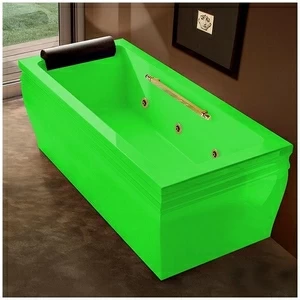 Ванна с гидромассажем зелёная с золотом Gruppo Treesse Blanque 1880 V1687-SX-ZEZ