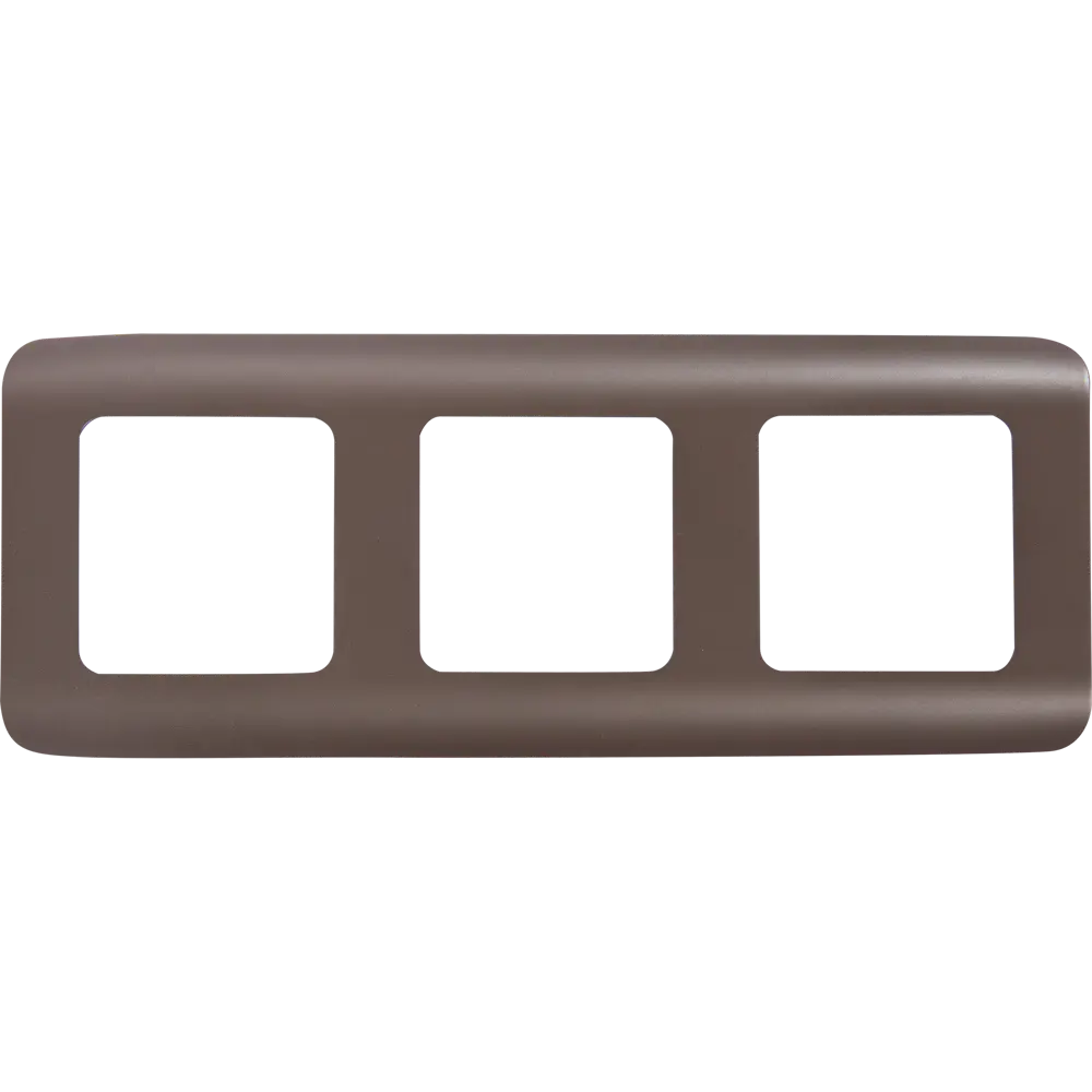 Рамка для розеток и выключателей Lexman Cosy 3 поста, цвет шоколад 13454917 STLM-2005411