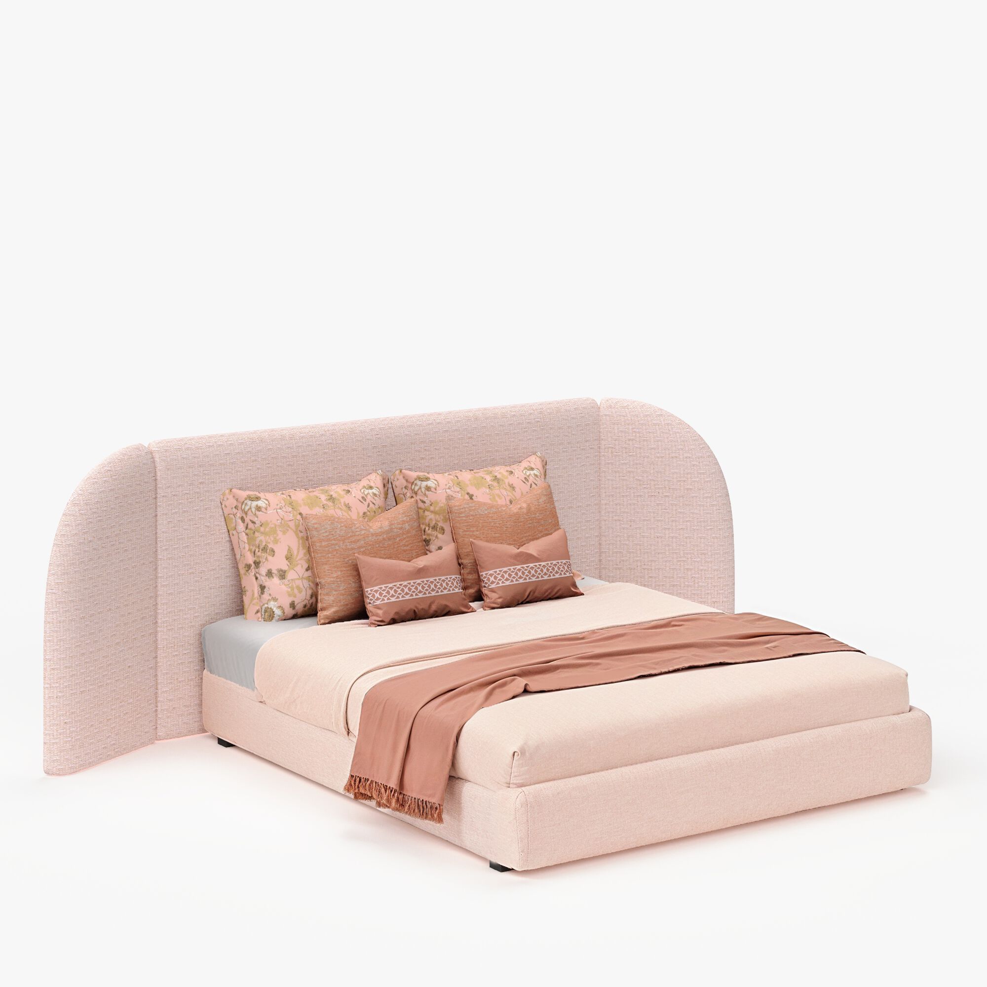 Двуспальная мягкая кровать из ткани Marianna Piccolo Nora ARCH-00039680 - Вид №8