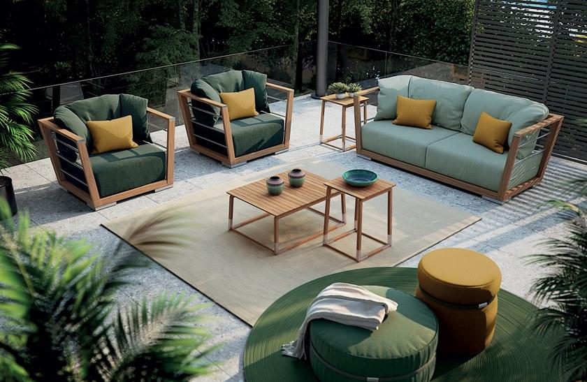 Atmosphera Низкий прямоугольный столик для сада из тика Cycle Cy.tc. - Вид №2