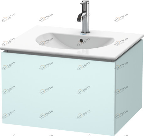 LC616100909 Тумбочка подвесная L-Cube #LC6161 620 x 514 мм Светло-голубой матовый декор Duravit