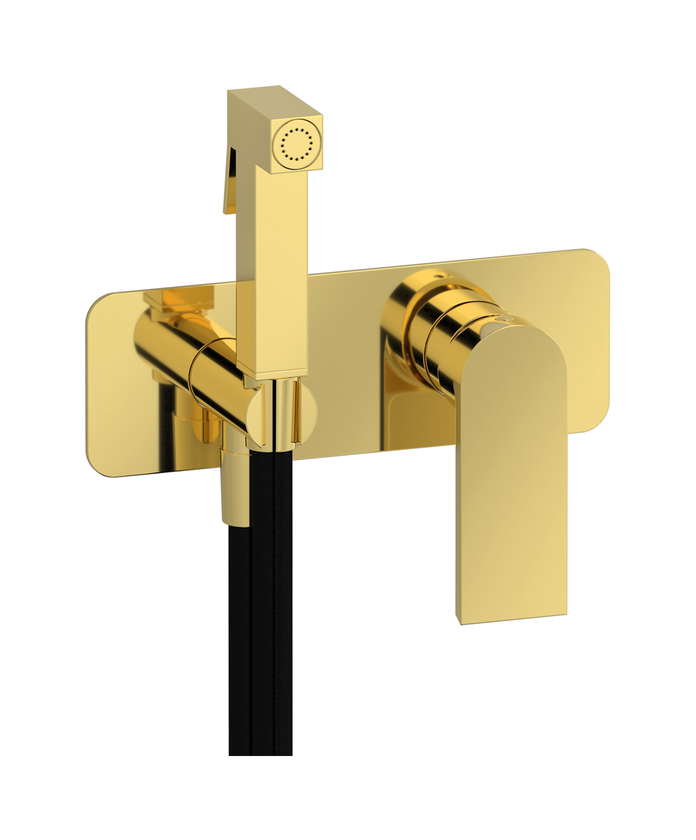 Внешние части гигенического душа со смесителем. WE ARE IB k3706oo Gold K3