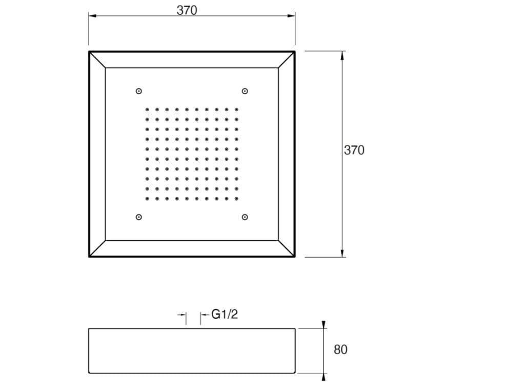 Квадратная насадка для душа с подсветкой CRISTINA Rubinetterie насадки для душа с освещением-Shower &amp ARCH-00027038 - Вид №2