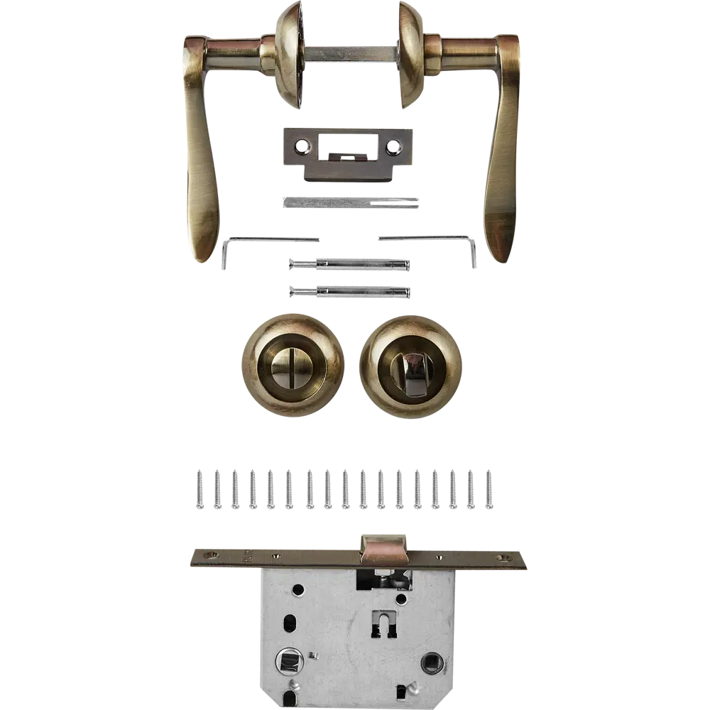 Дверные ручки Punto Olivia с механизмом запирания в бронзовом исполнении 85202168 STLM-0900909 - Вид №2