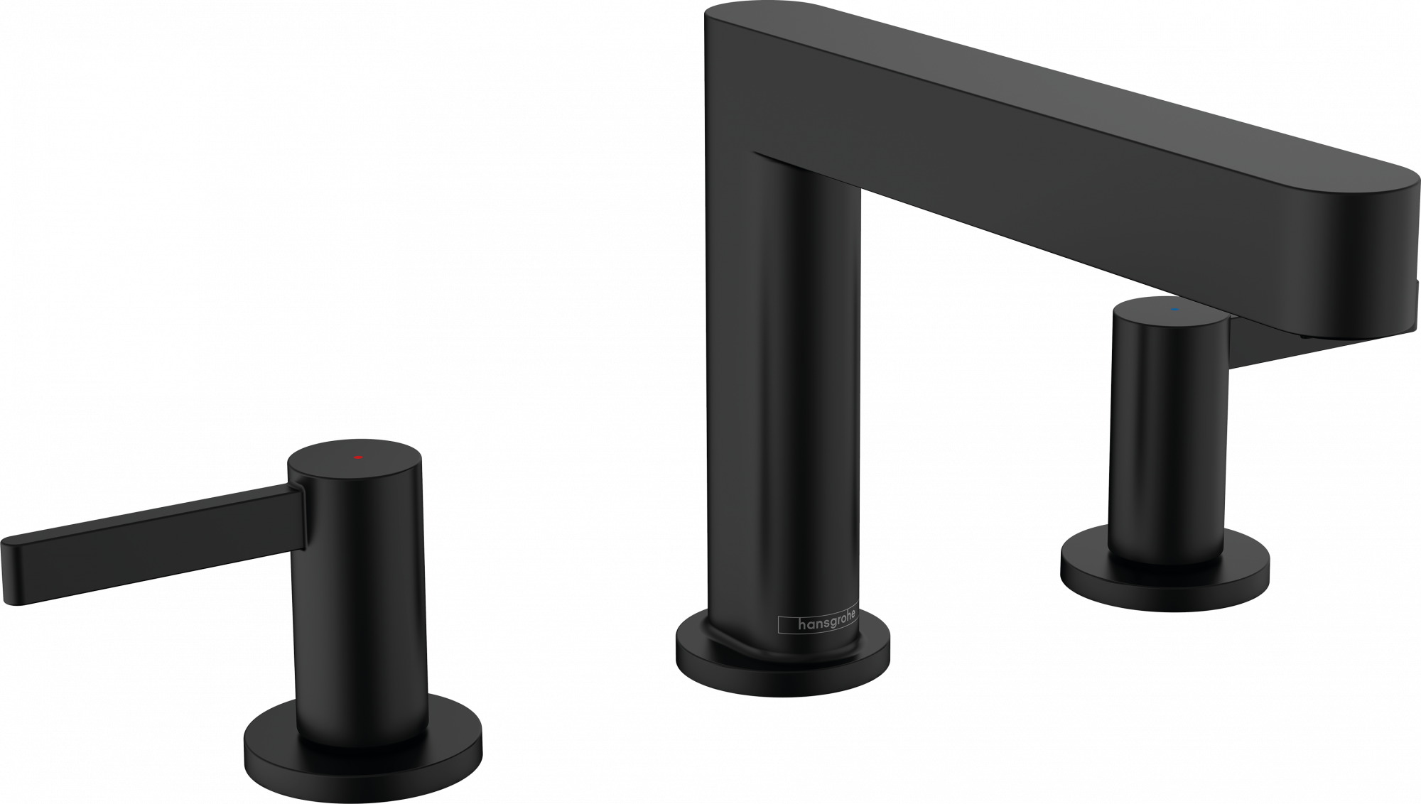 76033670 Finoris Смеситель для раковины 110 на 3 отверстия со сливным гарнитуром Push-Open Hansgrohe 