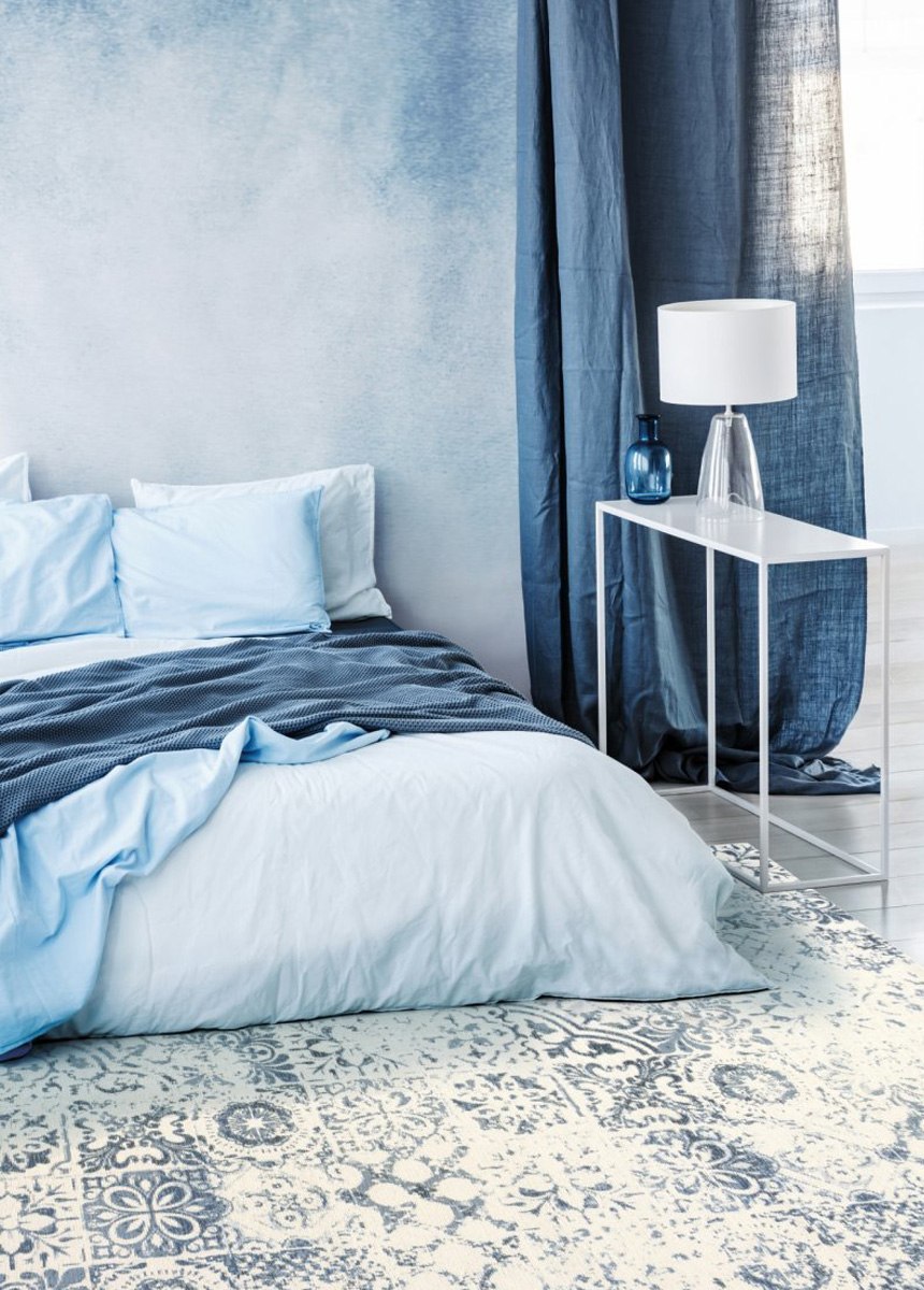 Ковер прямоугольный мраморно-голубой 230х160 см Siena Ivory Blue CARPETDECOR ДИЗАЙНЕРСКИЕ, MAGIC HOME 00-3893144 Голубой  - Вид №1