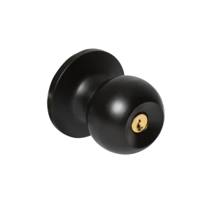 Ручка-кноб Фабрика замков 6073 с ключом-фиксатором, черная 89347010