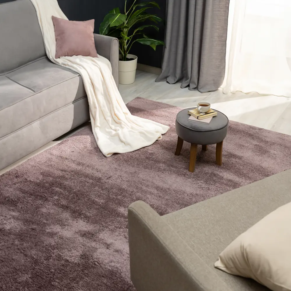 Ковер полиэстер Ribera 01800A 80x150 см цвет лиловый 82539410 STLM-2196300 Santreyd 