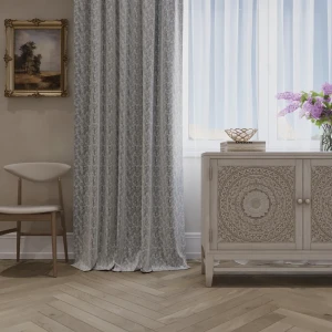 Штора на ленте Denys 200x280 см цвет серо-бежевый
