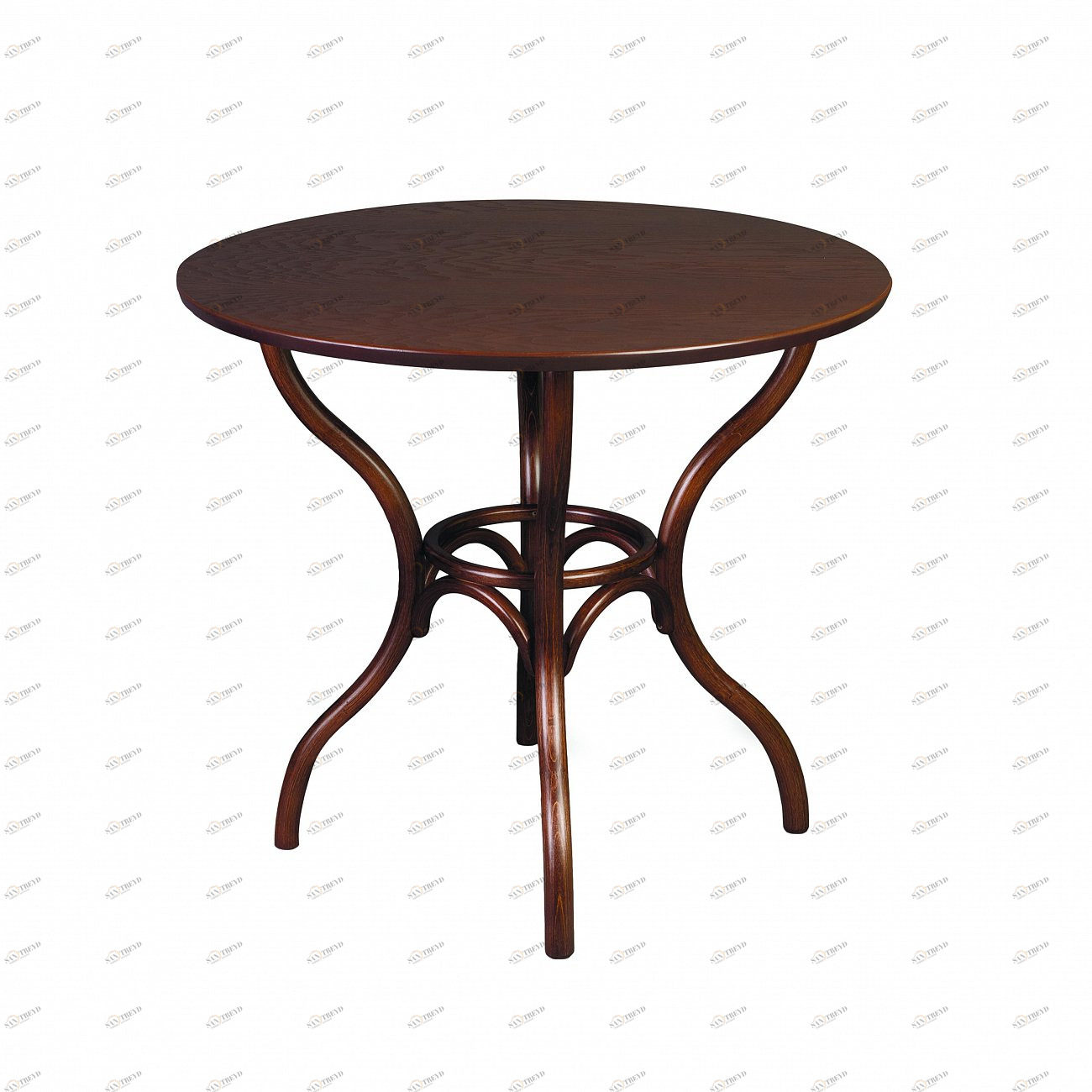 Обеденный стол круглый темный орех Leset Тор IMPEX  00-3967227 Орех;коричневый 