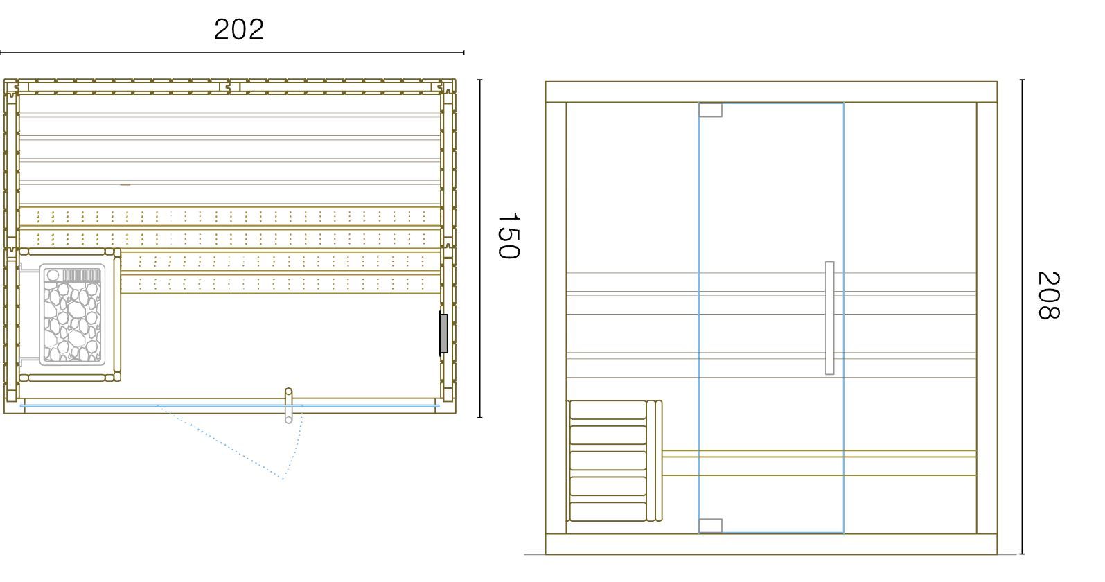 Финская сауна с хромотерапией Kinedo CLUB ARCH-00097153 - Вид №4