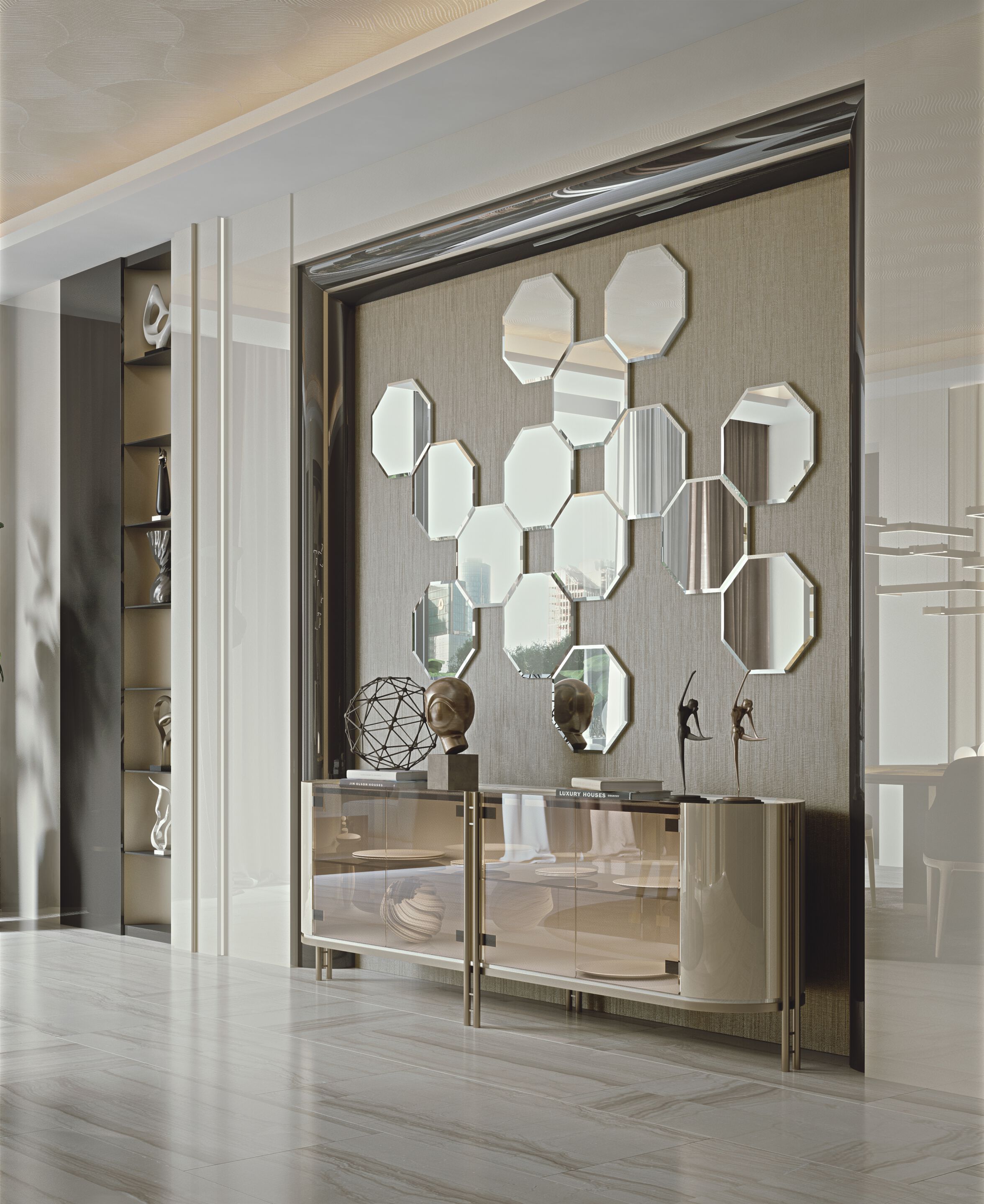 Шкаф из дерева и стекла с распашными дверями Bizzotto Italia Atmosphera ARCH-00117959 - Вид №3