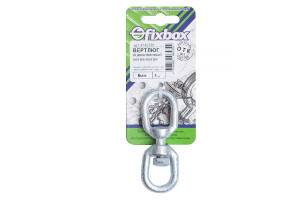 16331970 Вертлюг петля-петля 6 мм белый цинк 1 шт 551600 Fixbox