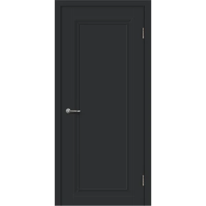 Дверь межкомнатная глухая Нобиле 70x200 см Hardflex цвет антрацит с замком