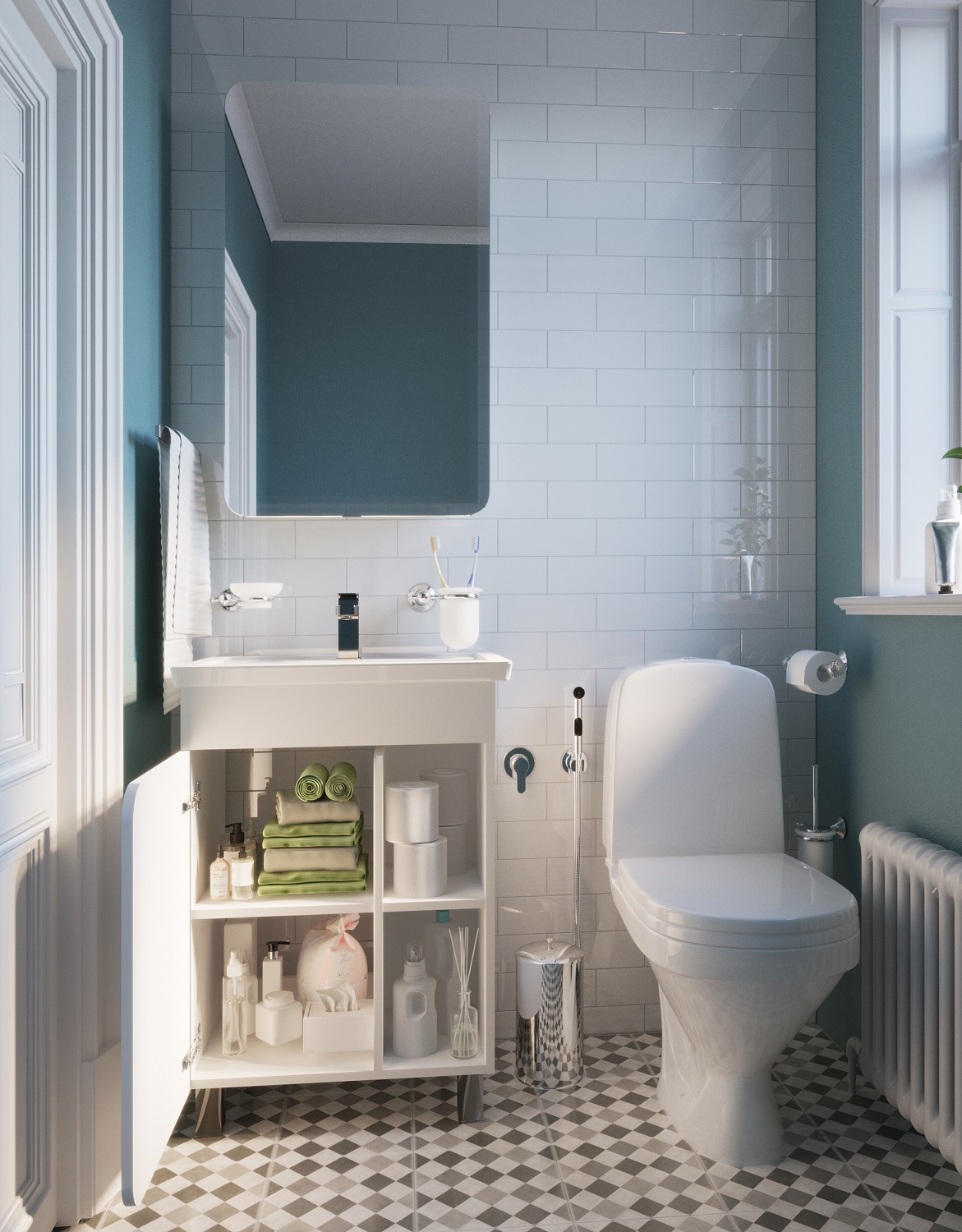 У76055 Тумба Nuvo 60Н 1д. Белый глянец 1 Marka NUVO  - Вид №4