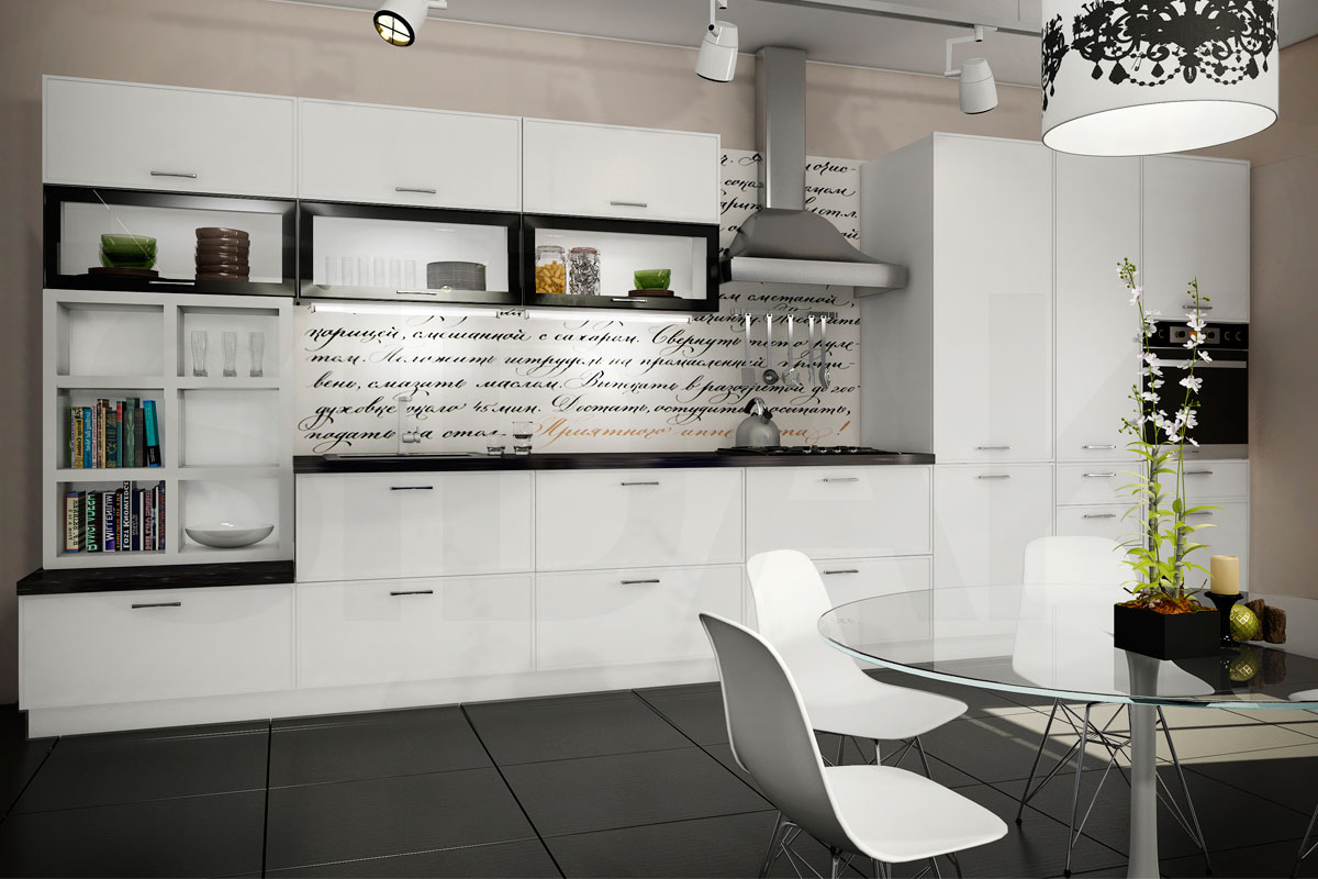 Фасады для кухни Модерн Фрезеровка «Алабама» Амарок №540 SIDAK SIST762-14 - Вид №1