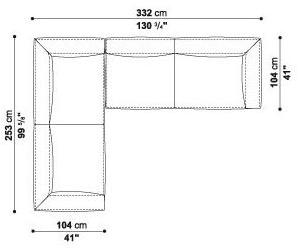 B&B Italia Секционный угловой диван в коже Michel sun-id-1423075 - Вид №3