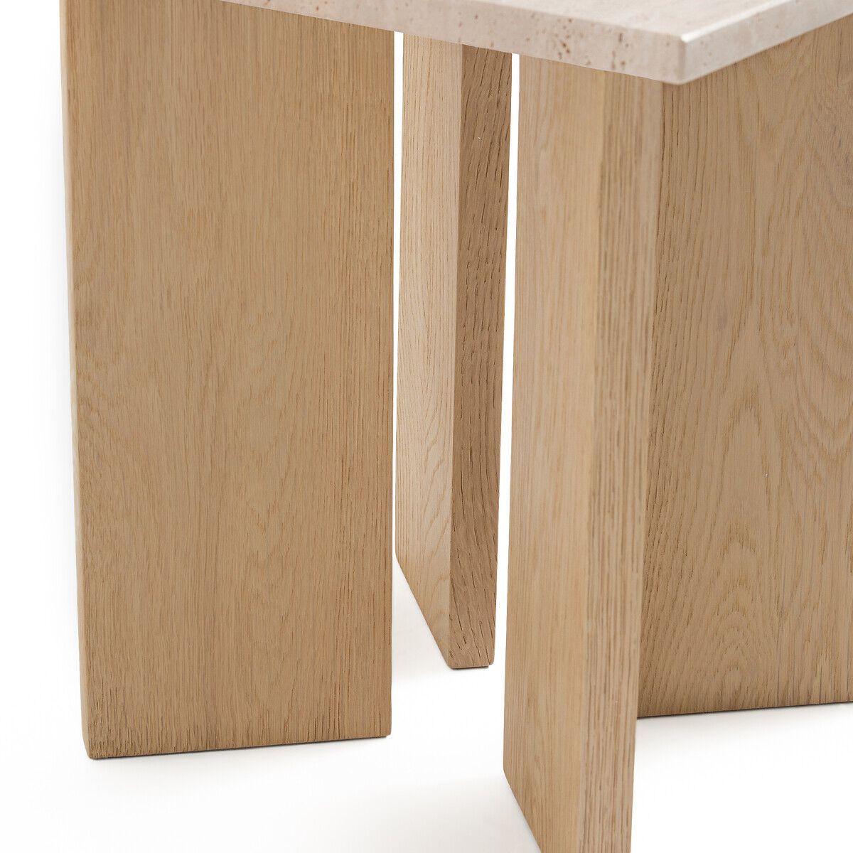 Квадратный журнальный столик из травертина и дуба AMPM MINDO ARCH-00123848 - Вид №2