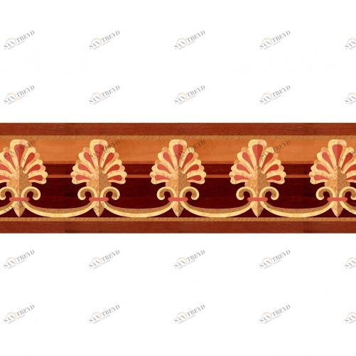 Художественный паркет Da Vinci Паркетный Бордюр 26-196 Орех Европейский (Грецкий) Селект (Гладкая) 1000х200 мм 26011196