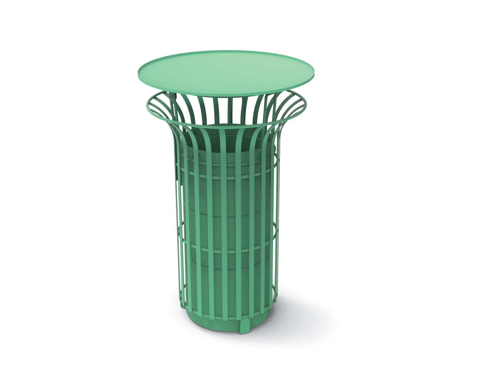 Оцинкованная стальная корзина для мусора с крышкой City Design COROLLA ARCH-00002506 - Вид №1