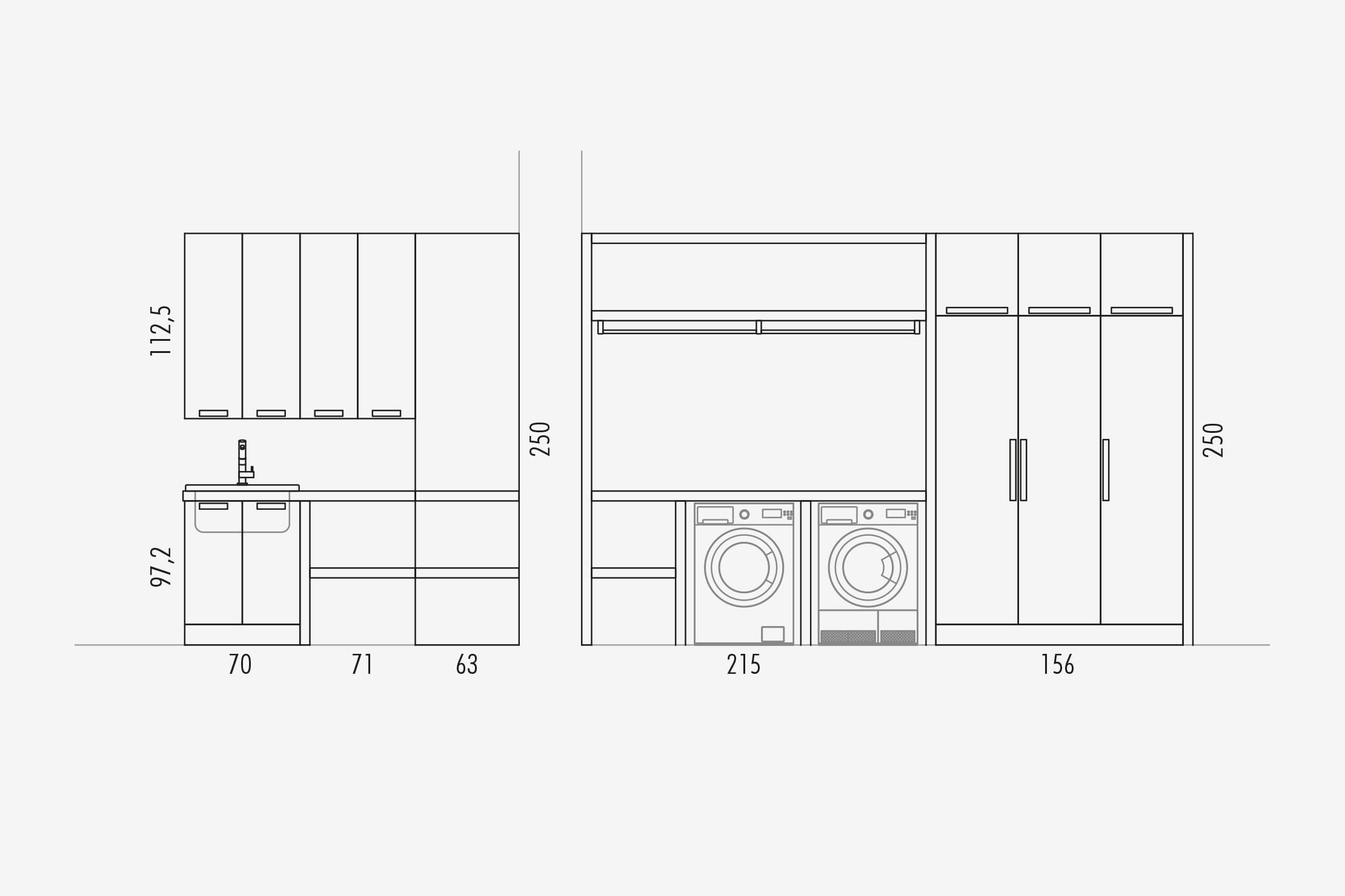 Комплект мебели 04 Arcom Lavanderia w&d STARC115 - Вид №5
