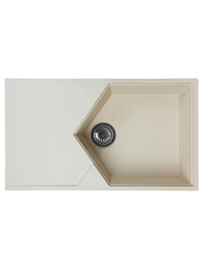 92704819 Кухонная мойка KitKraken Sea Creamy K-850.1014 85х50, Матовый Бежевый Кварц STLM-0535120 KIT KRAKEN