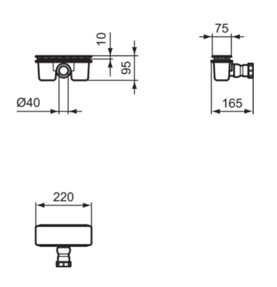 Поддающийся проверке сток для душа Ideal Standard Ultra Flat New ARCH-00024604 - Вид №2