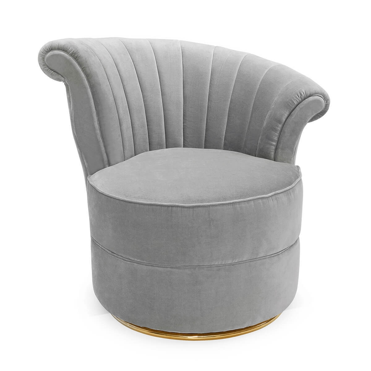 700397-91 ABHIKA КРЕСЛО FANIT VELVET GREY 