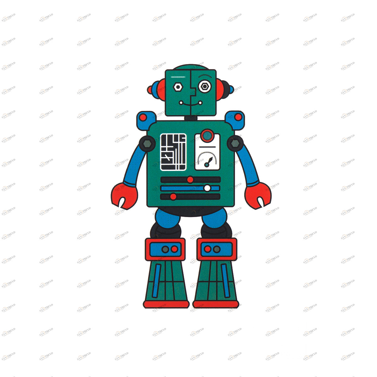 Декоративная наклейка Robot Martin VAMVIGVAM  282150 Зеленый Santreyd 