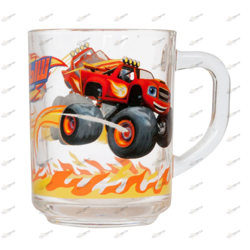 Кружка стеклянная "Вспыш и чудо-машинки. Вспыш - Скорость", 250 мл ND PLAY ВСПЫШ И ЧУДО-МАШИНКИ 335660 Красный;прозрачный Santreyd 