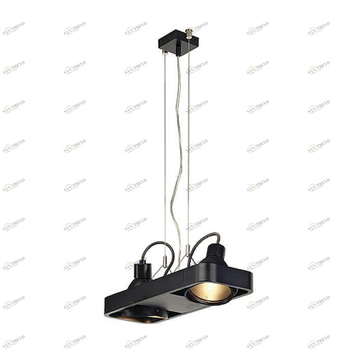 Подвесной светильник прямоугольный черный SLV Aixlight R Duo 159050 SLV ДИЗАЙНЕРСКИЕ, AIXLIGHT R DUO 00-3889652 Черный 