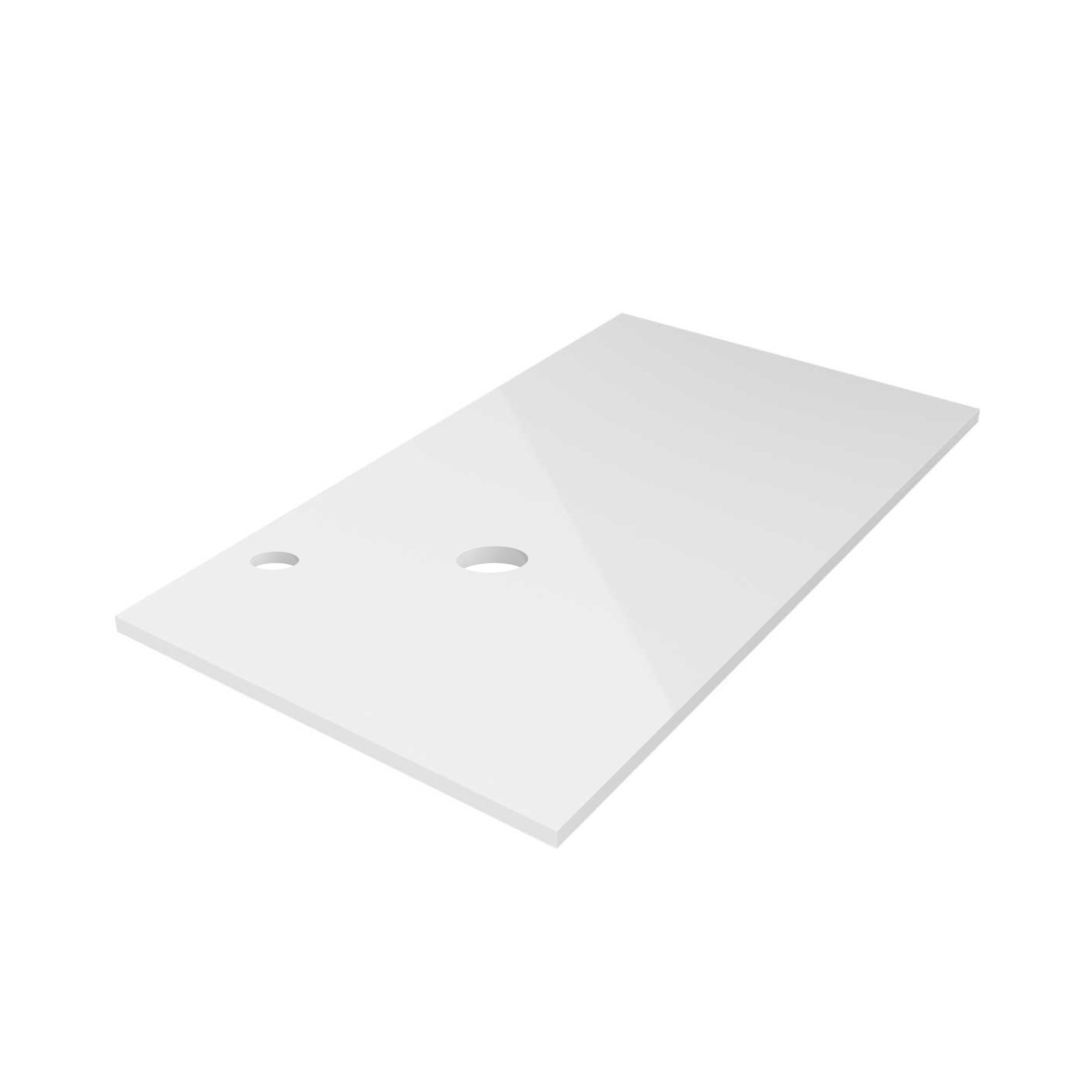 23149 SALGAR Столешница механизированная от 1001 до 1400 GLOSS WHITE 16 мм Глянцевый белый 