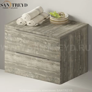 Flaminia BOX Настенная тумба 70 см с 2-мя ящиками BX425.WE