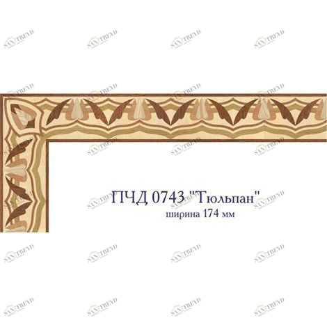 Художественный паркет Da Vinci Паркетный Бордюр 26-078 Орех Европейский (Грецкий) Селект (Гладкая) х мм 26011078