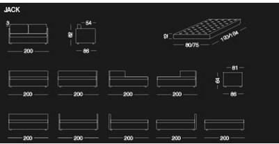 Milano Bedding 3-местный тканевый диван-кровать Jack sun-id-1422917 - Вид №2