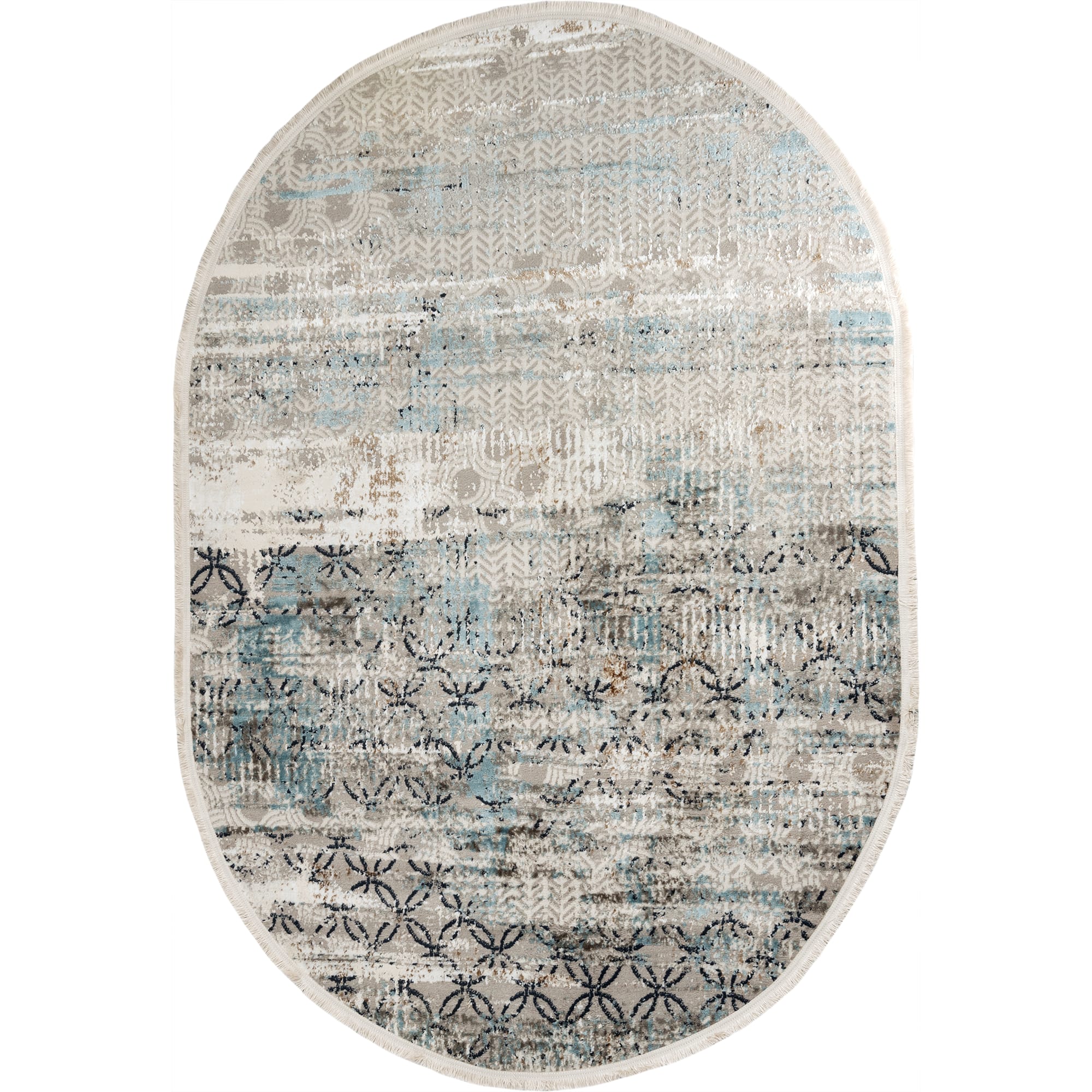 83864563 Ковёр полиэстер Rodos 7435A овальный 160x230 см Santreyd 