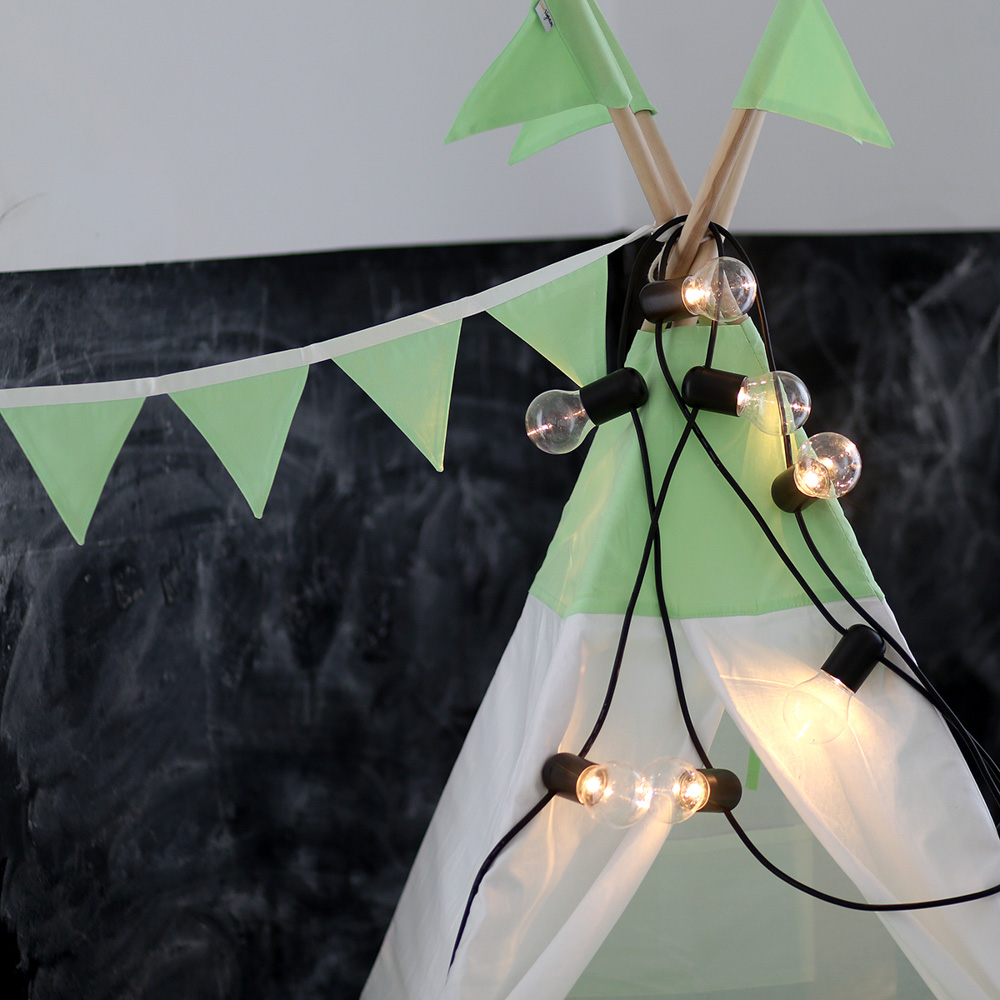 Вигвам для детей Lime 130х130 с гирляндой из флажков VAMVIGVAM LIME 281903 Зеленый Santreyd  - Вид №4