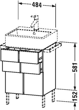 VA658407171 Vero Air Тумбочка напольная Средиземноморский дуб Duravit - Вид №1