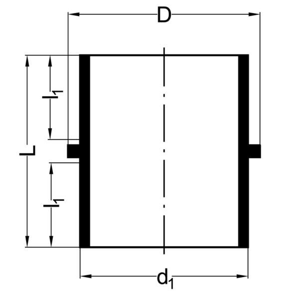 SANIT 235382050200050 Фланцевая втулка для фитингов, PE-сток  - Вид №1