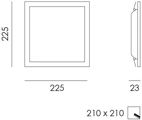 NEXO LUCE Квадратный встраиваемый светодиодный точечный светильник Inlux recessed 5173 - Вид №1