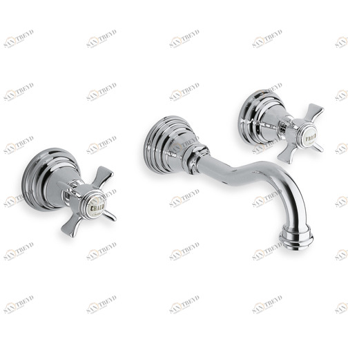 CRICN242 Смеситель для раковины настенный REGULAR внешние части для CRICS233 (боковые регуляторы) - CRICS234 (правая сторона) со сливом Up & Down 1 "1/4 Cristina Rubinetterie 