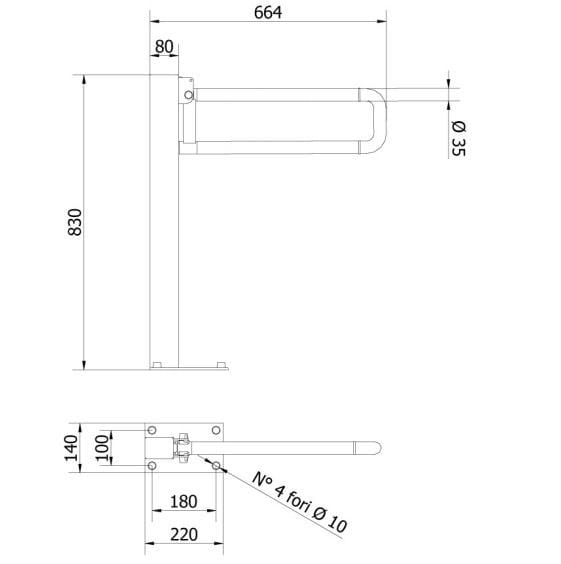 Откидная опорная планка на колонне Thermomat нейлон ARCH-00118718 - Вид №2