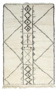 AFOLKI Прямоугольный шерстяной коврик с геометрическими мотивами Beni ourain Taa1256be