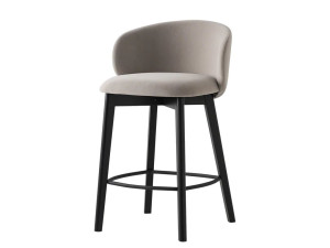 Высокий тканевый стул с подставкой для ног