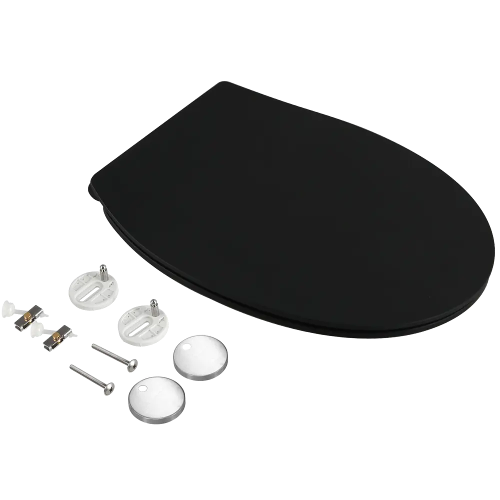 Сиденье для унитаза KONSENSA Силла с микролифтом цвет черный STLM-2146568 - Вид №7