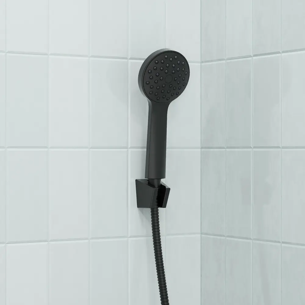 IDDIS Buena — душевой комплект в матовом черном цвете с удобным держателем 89349139 STLM-1585197 - Вид №2