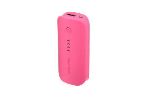 16389651 Внешний аккумулятор 3600 мАч, USB, 1 А, индикатор зарядки, розовый 4311099 LUAZON