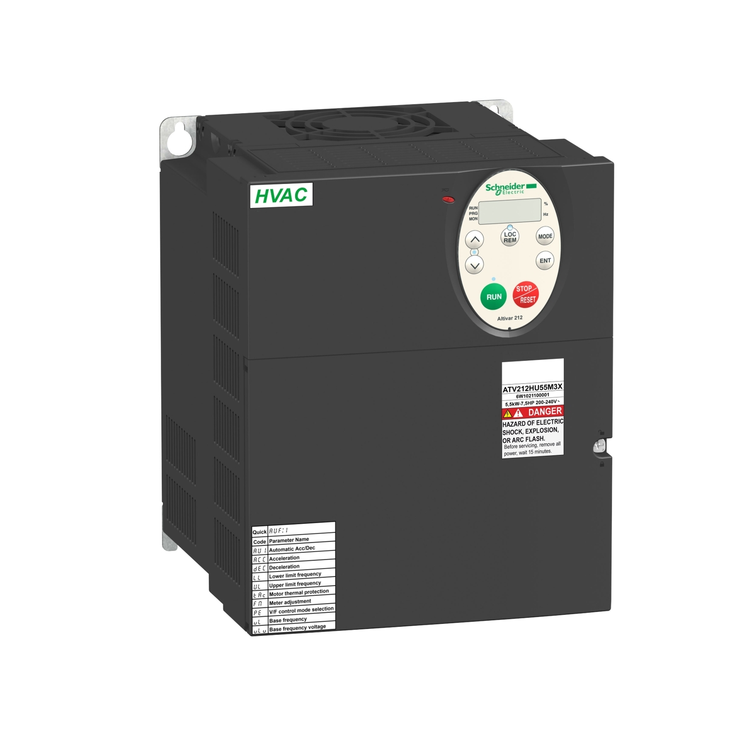 ATV212HU75M3X ПРЕОБР ЧАСТОТЫ ATV212 7,5 КВТ 240В IP21 Schneider Electric ПЧ 0-90кВт Altivar Process/212/340/61/71 