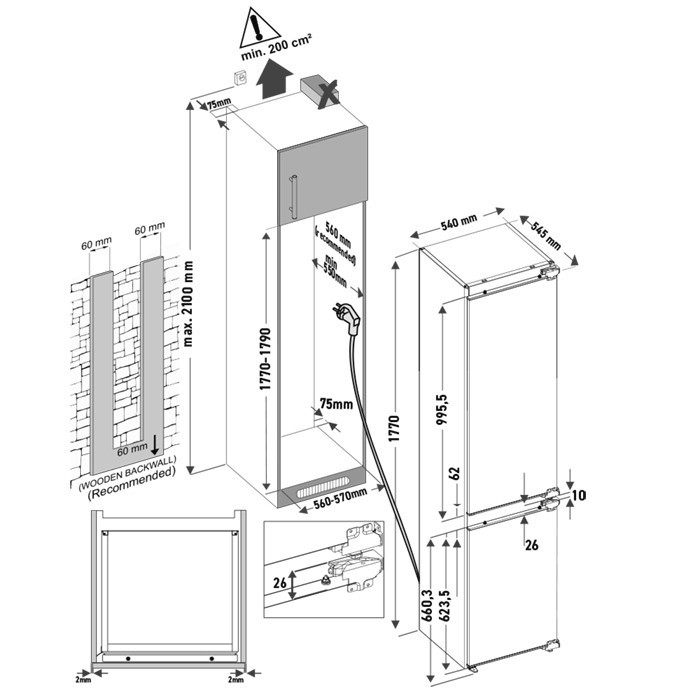 5369448 Встраиваемый холодильник KRONA BALFRIN KRFR101 KRONA1 STDN-0062781 - Вид №12