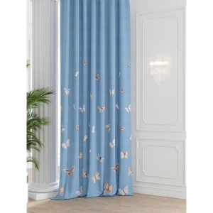 91712786 Штора на шторной ленте Comfy Way Элантрис 150x250 см цвет синий STLM-1024331